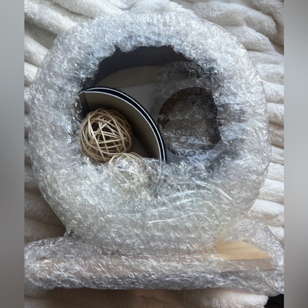 9in Silent Hamster Wheel With 2 Natural Chew Toys - Wooden Exercise Wheel 706 - Picture 9 of 9